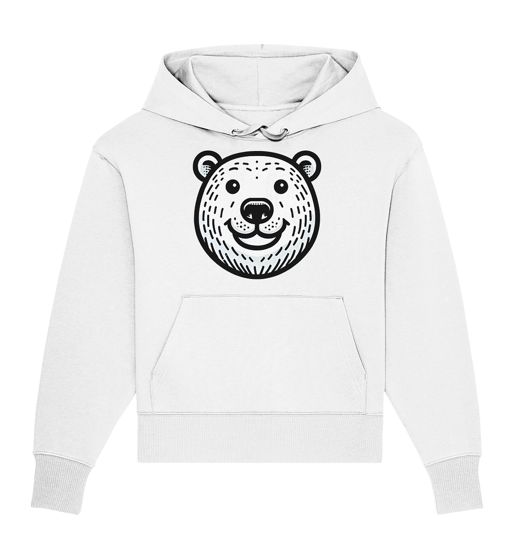 Lustiges Eisbär Gesicht   - personalisierbar  - Organic Oversize Hoodie