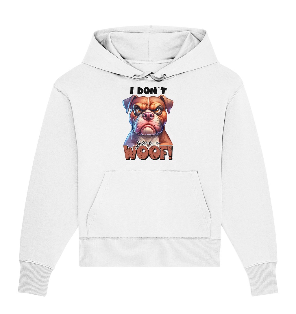 I don't give a woof - Fun Hunde Cartoon - Organic Oversize Hoodie