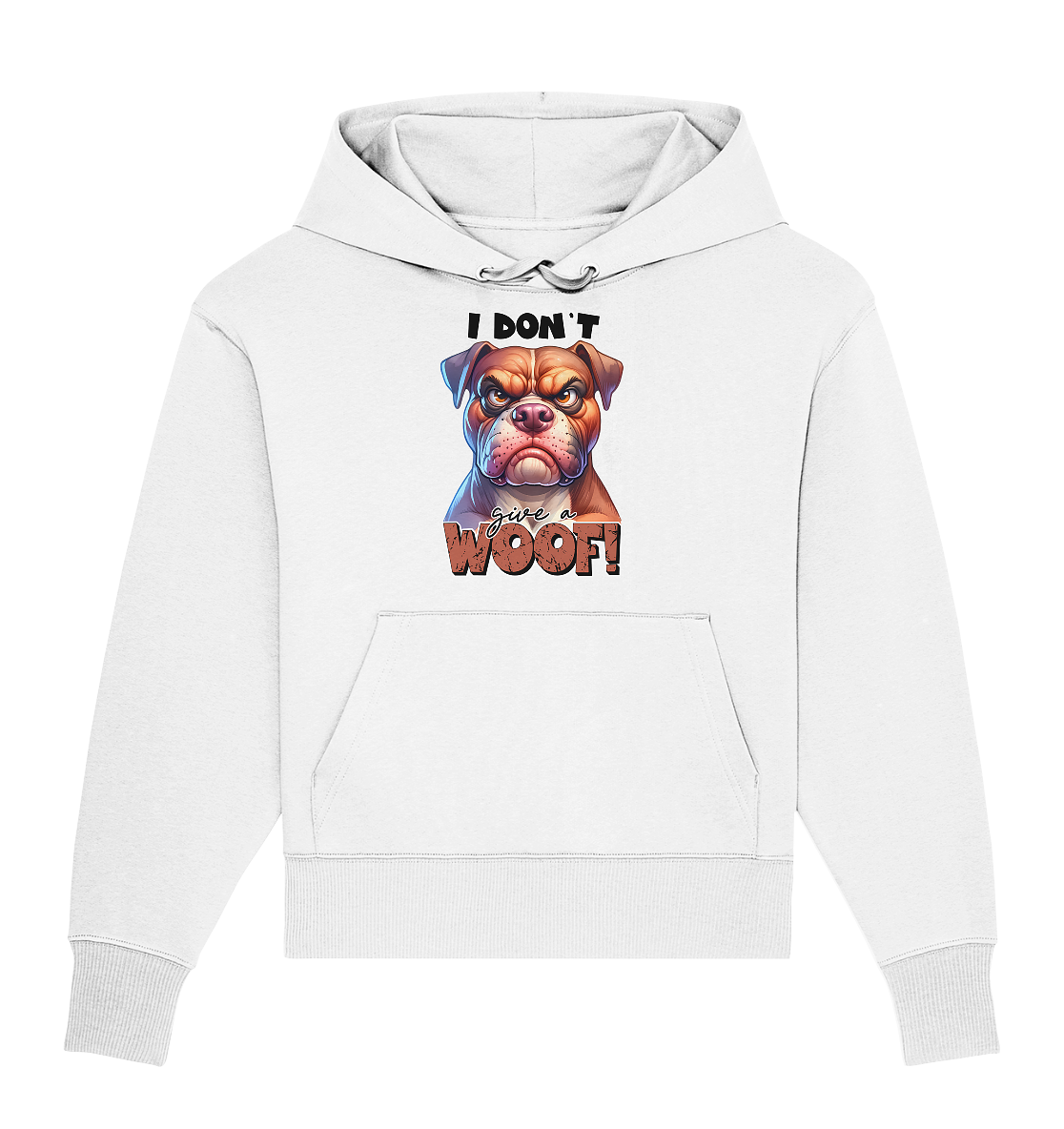 I don't give a woof - Fun Hunde Cartoon - Organic Oversize Hoodie