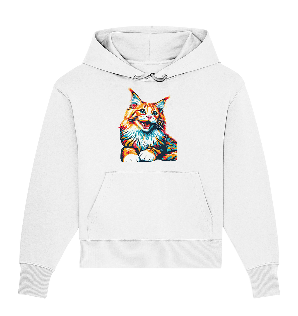 Maine Coon Katze Pop Art - personalisierbar - Organic Oversize Hoodie