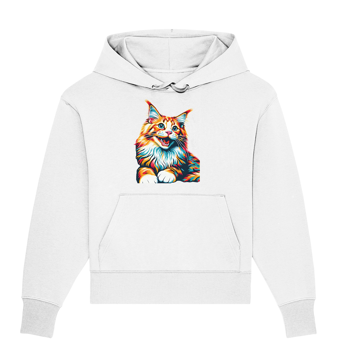 Maine Coon Katze Pop Art - personalisierbar - Organic Oversize Hoodie