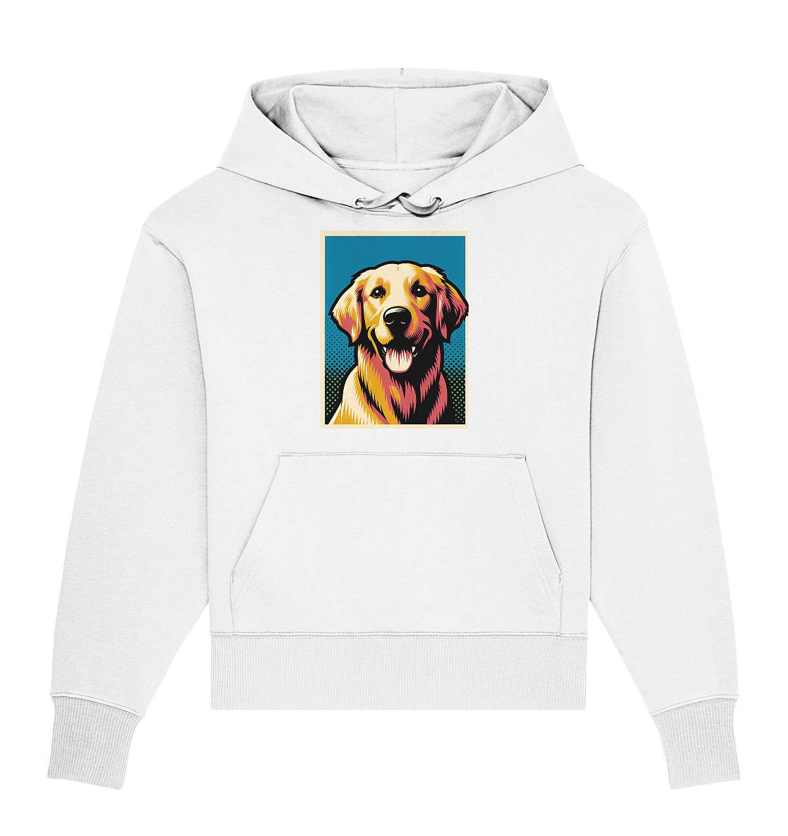 Golden Retriever Pop Art - personalisierbar - Organic Oversize Hoodie