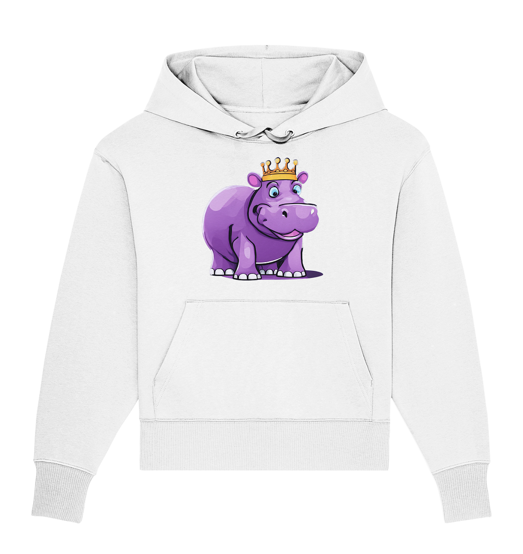 Hippo Queen Cute - personalisierbar - Organic Oversize Hoodie