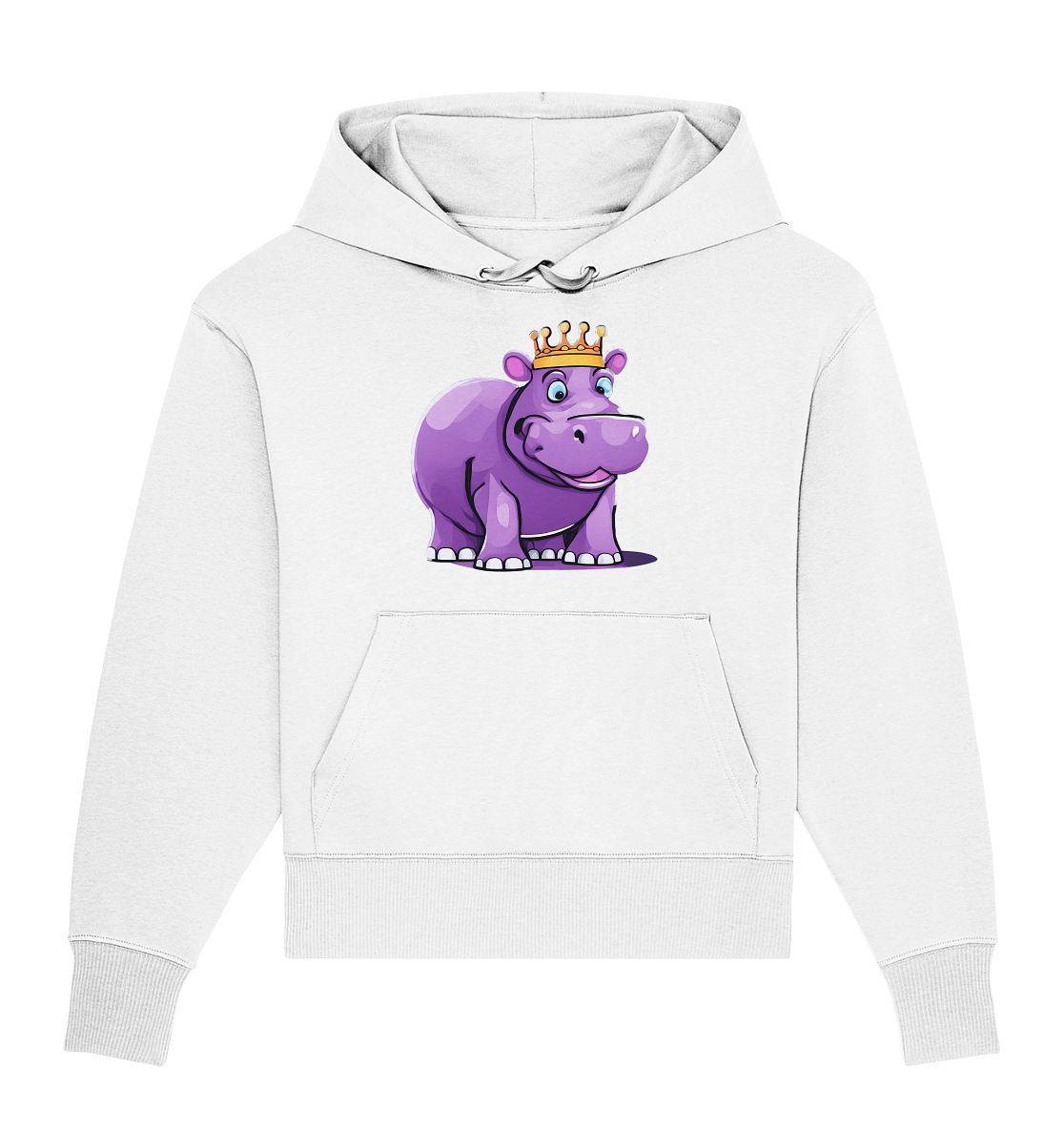 Hippo Queen Cute - personalisierbar - Organic Oversize Hoodie
