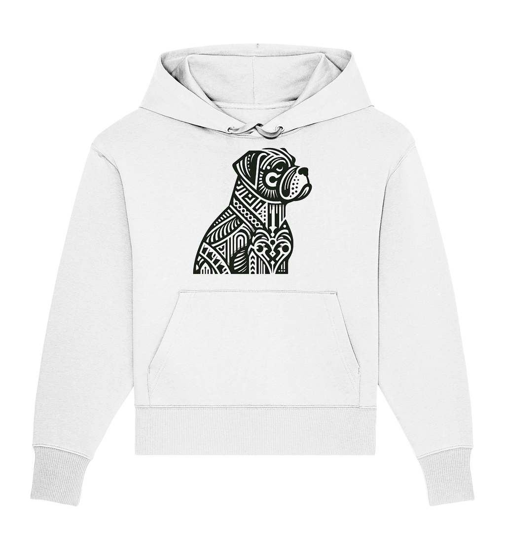 Hund Mastif Art Deco  - personalisierbar - Organic Oversize Hoodie