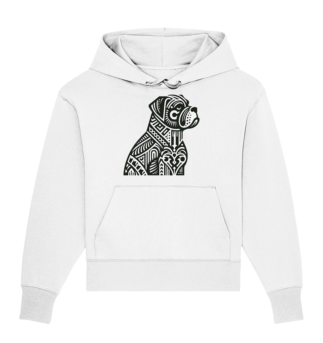 Hund Mastif Art Deco  - personalisierbar - Organic Oversize Hoodie