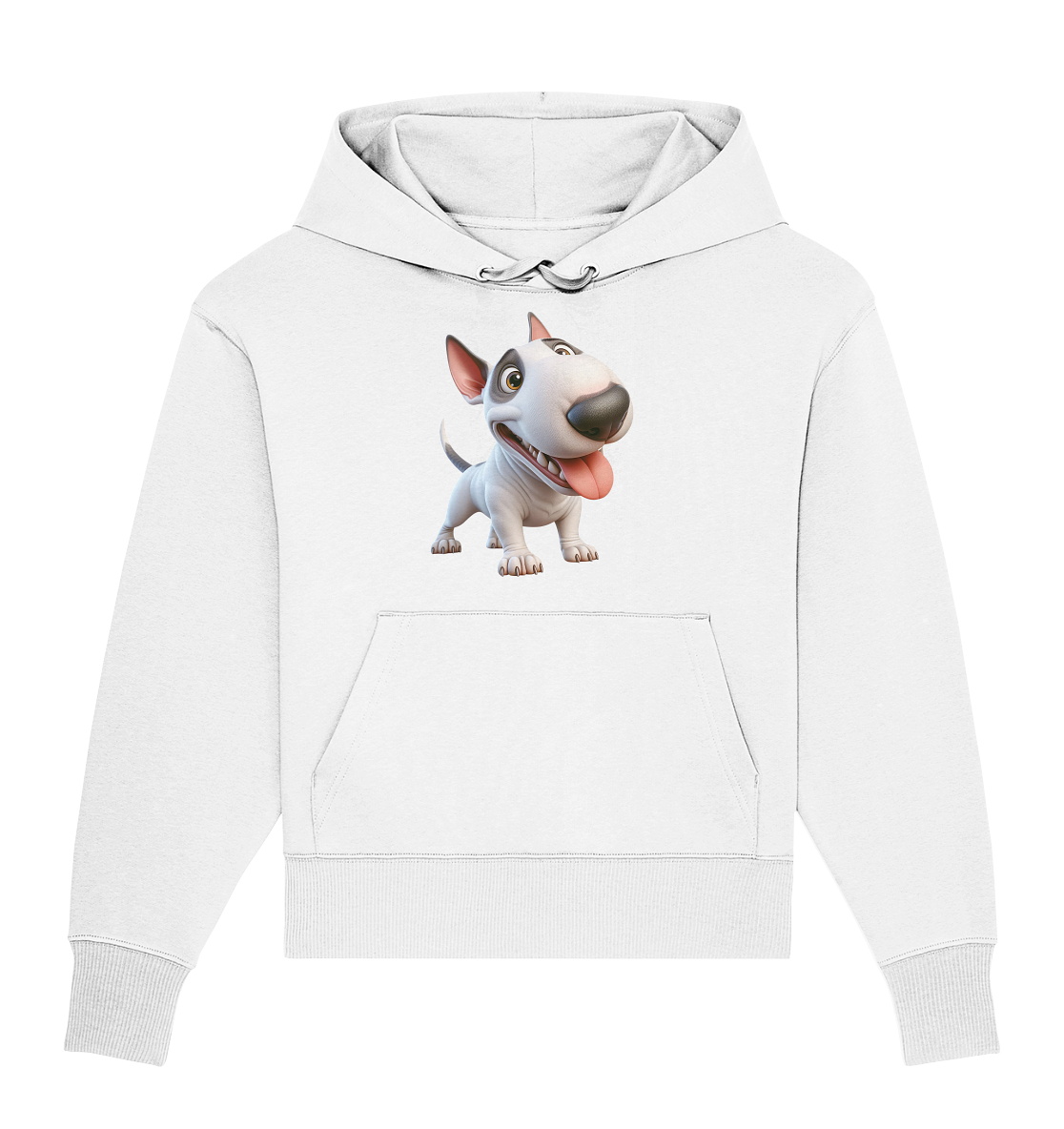 Bullterrier Cartoon personalisierbar - Organic Oversize Hoodie