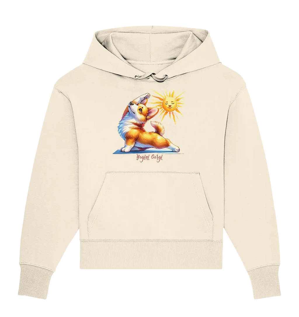 Yoga Corgi Hund yogini Gorgi - personalisierbar - Organic Oversize Hoodie - PAWentura