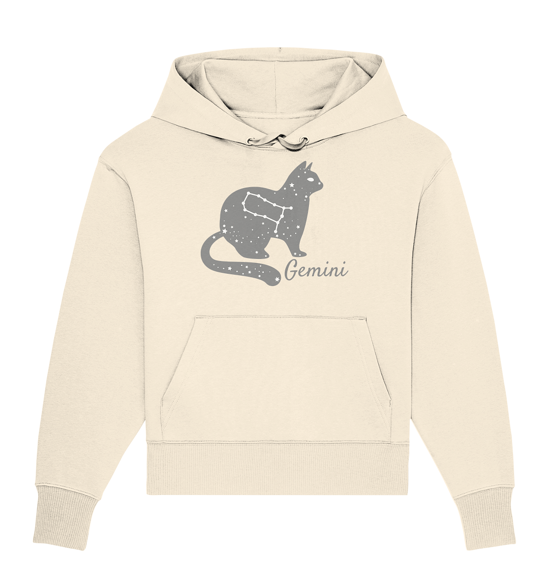 Sternzeichen Katze Zwilling - personalisierbar - Organic Oversize Hoodie
