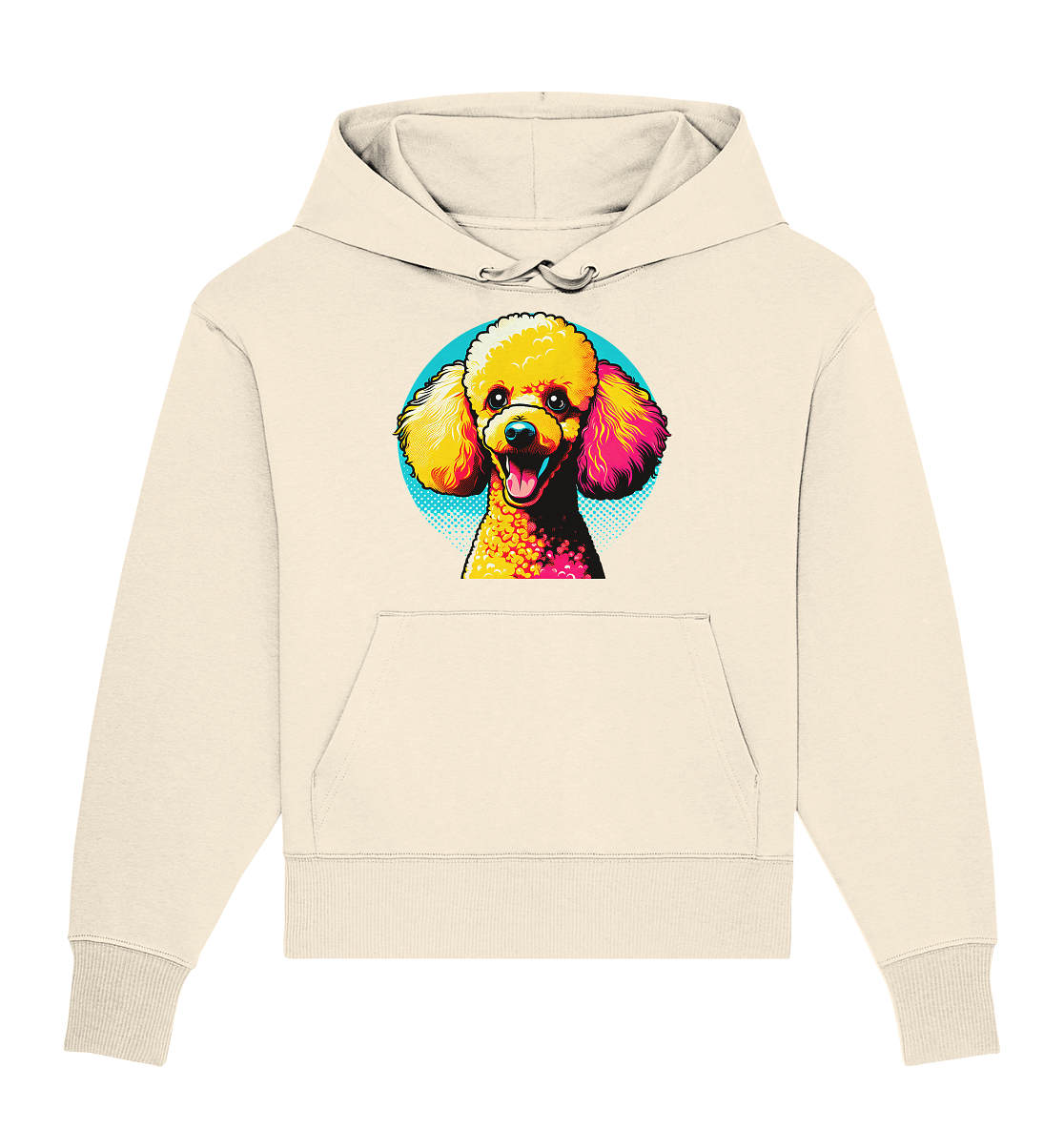 Pudel Pop Art - personalisierbar - Organic Oversize Hoodie