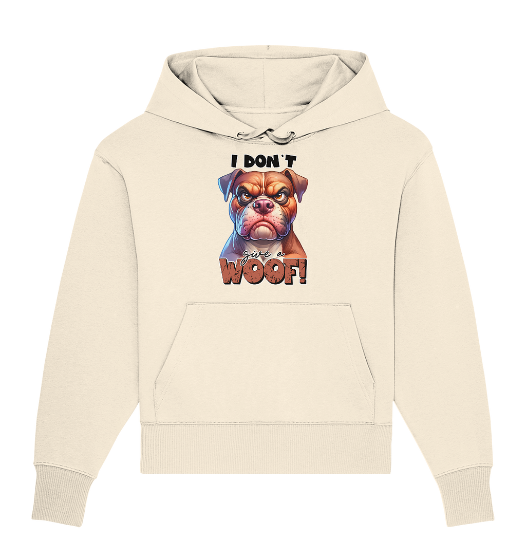 I don't give a woof - Fun Hunde Cartoon - Organic Oversize Hoodie