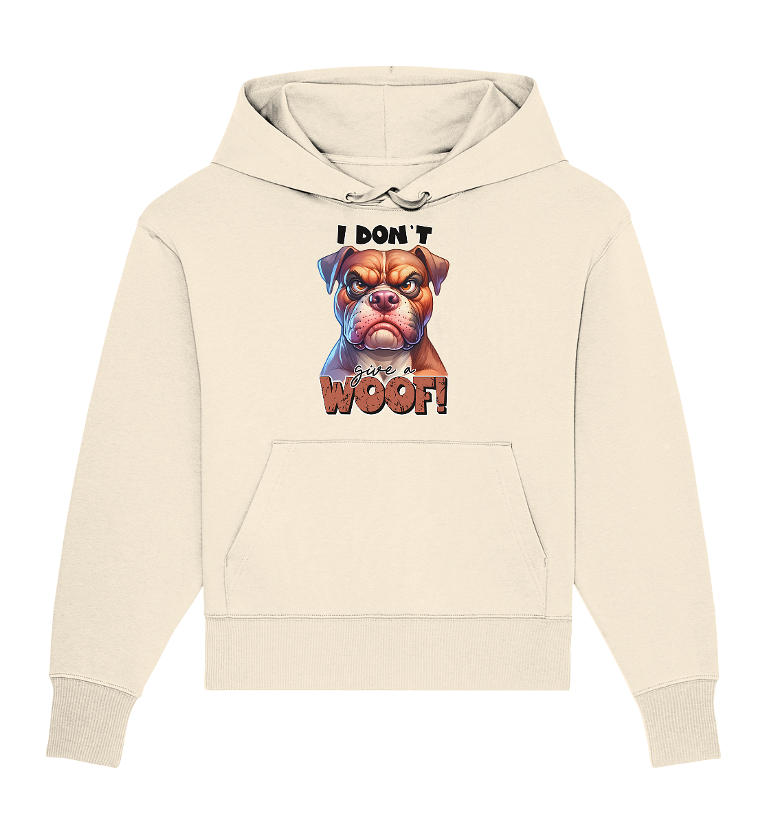 I don't give a woof - Fun Hunde Cartoon - Organic Oversize Hoodie