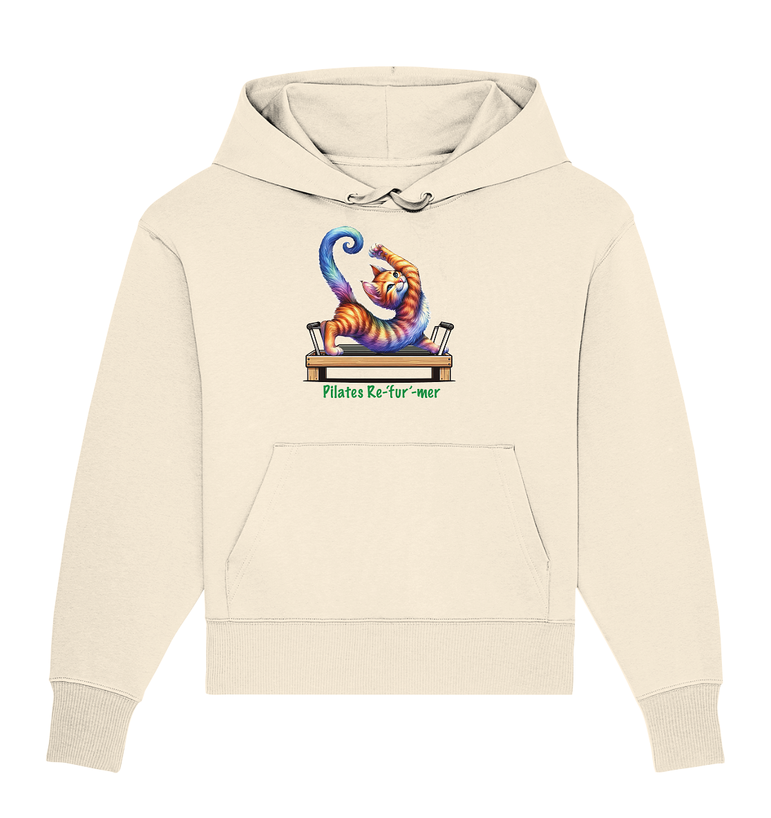 Pilates Reformer Re-fur-mer Katze lustig - Organic Oversize Hoodie