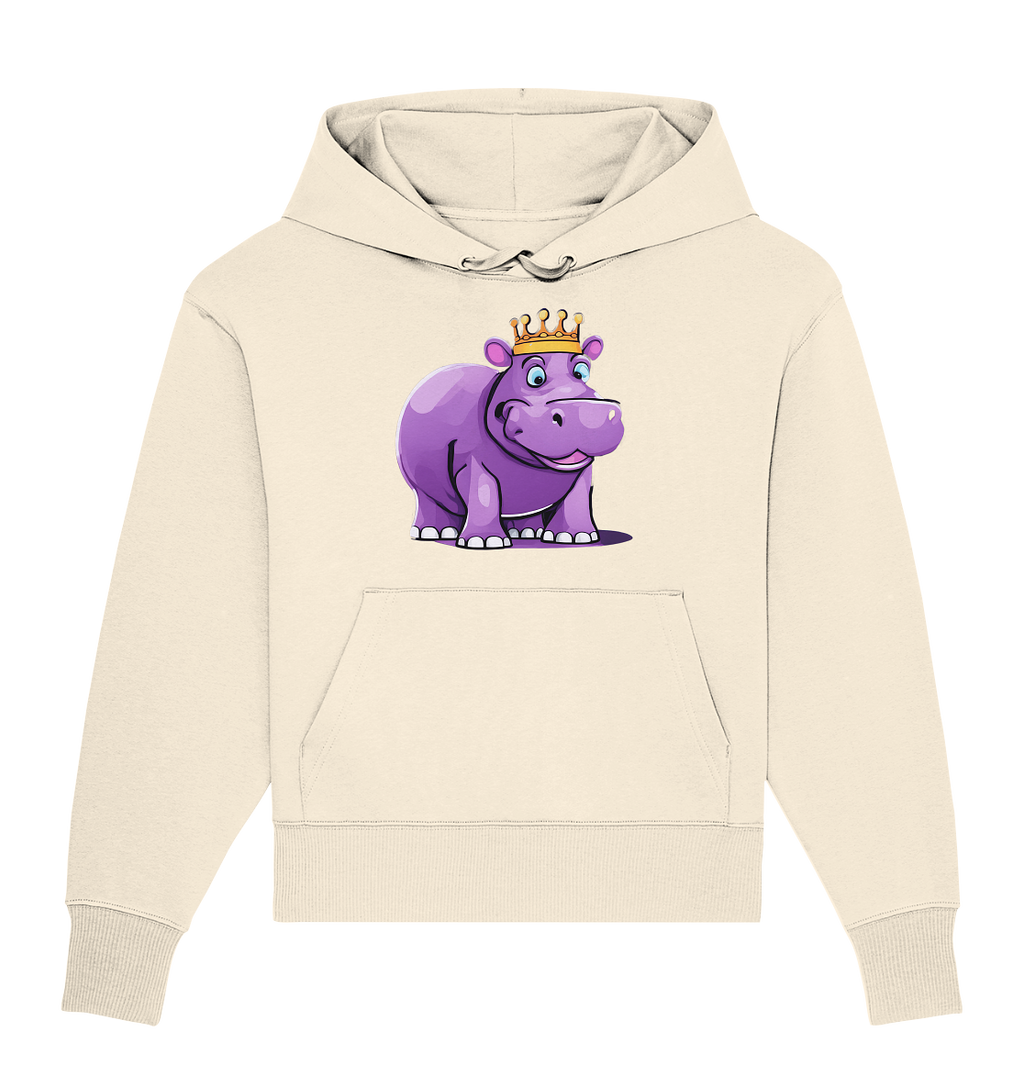 Hippo Queen Cute - personalisierbar - Organic Oversize Hoodie