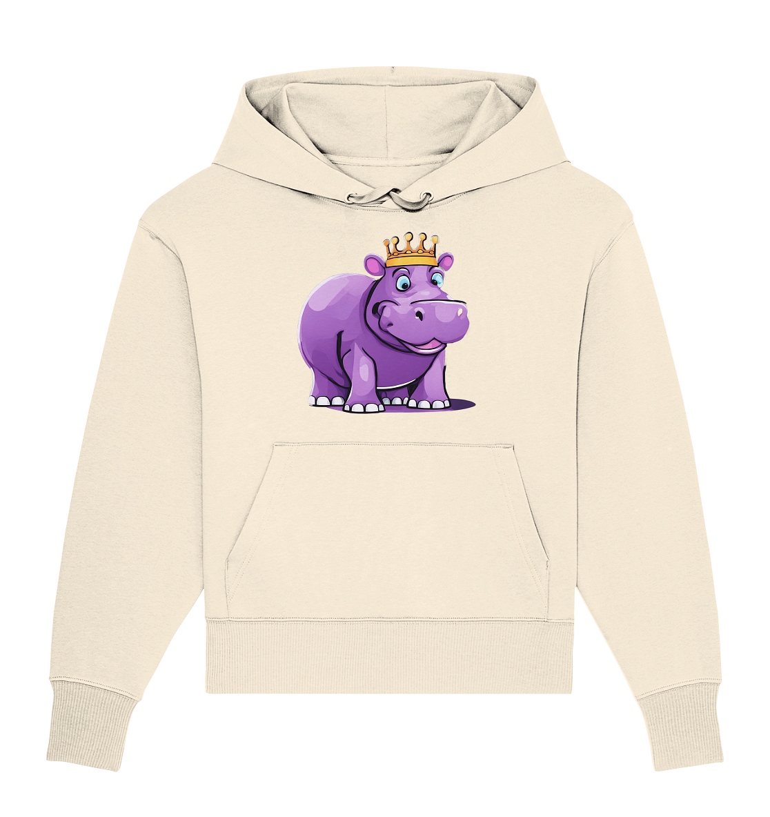 Hippo Queen Cute - personalisierbar - Organic Oversize Hoodie