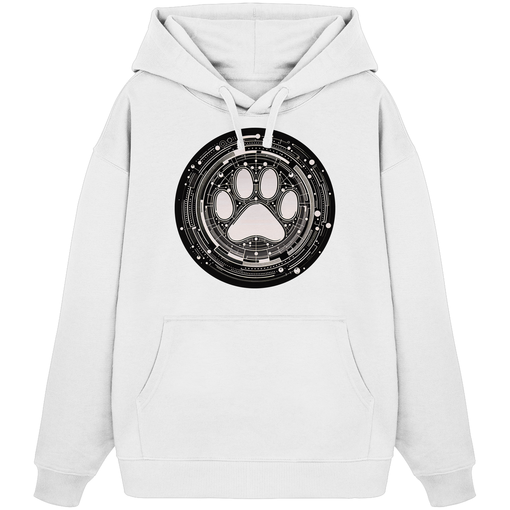 Pfote in Modern Technik design - Organic Oversize Hoodie