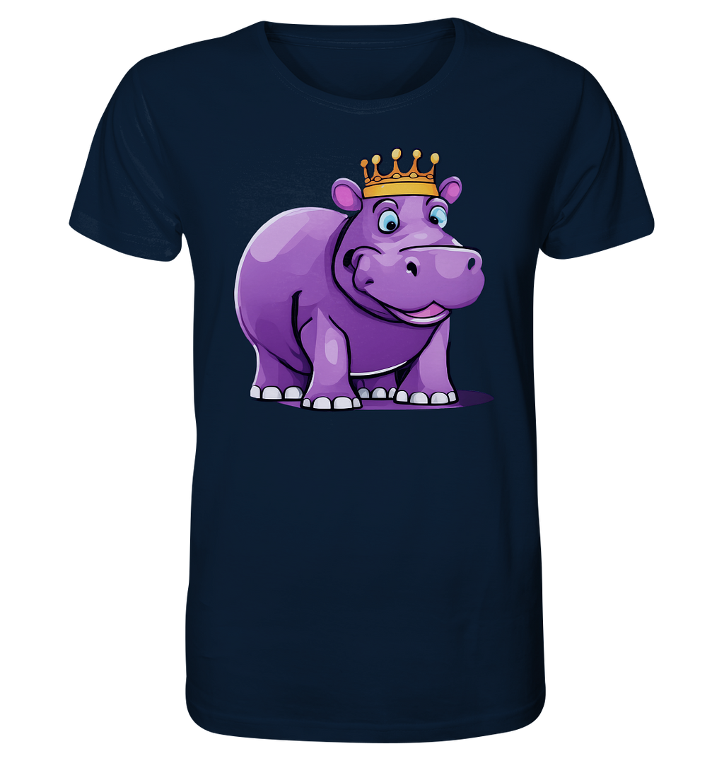 Hippo Queen Cute - personalisierbar - Organic Shirt
