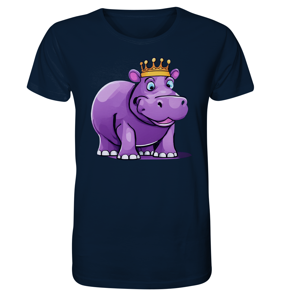 Hippo Queen Cute - personalisierbar - Organic Shirt