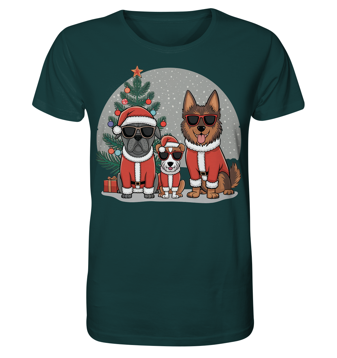 Ugly Christmas Weihnachts Hunde  - Organic Shirt