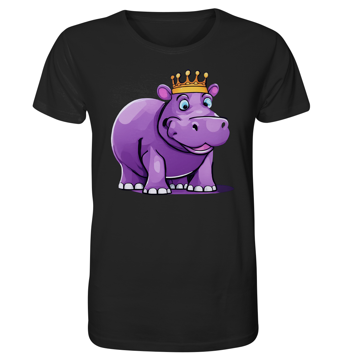 Hippo Queen Cute - personalisierbar - Organic Shirt