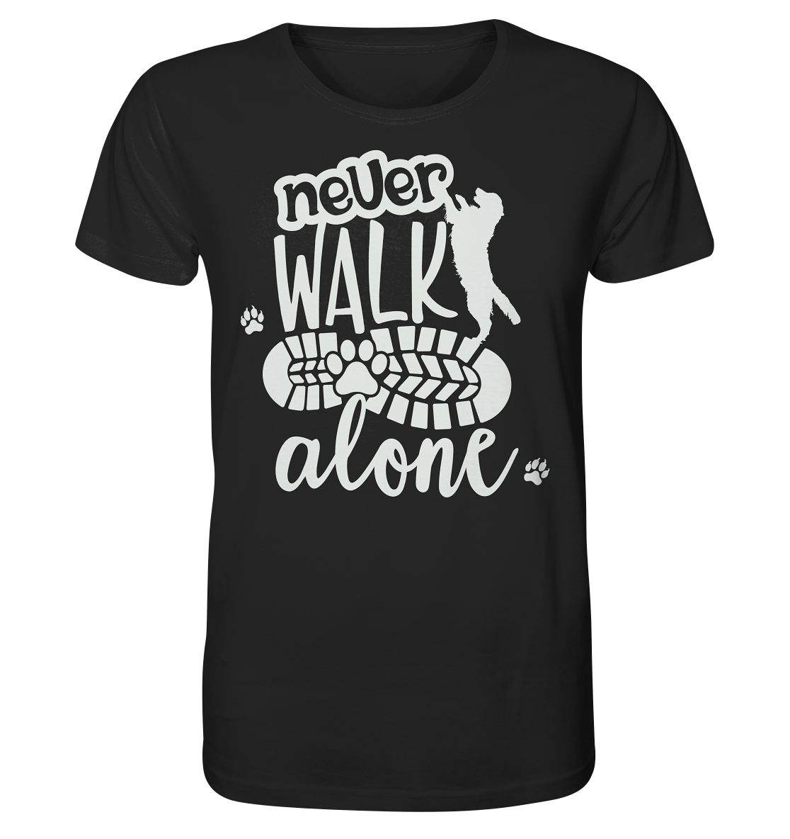 Hundefreunde You never walk alone - personalisierbar - Organic Shirt