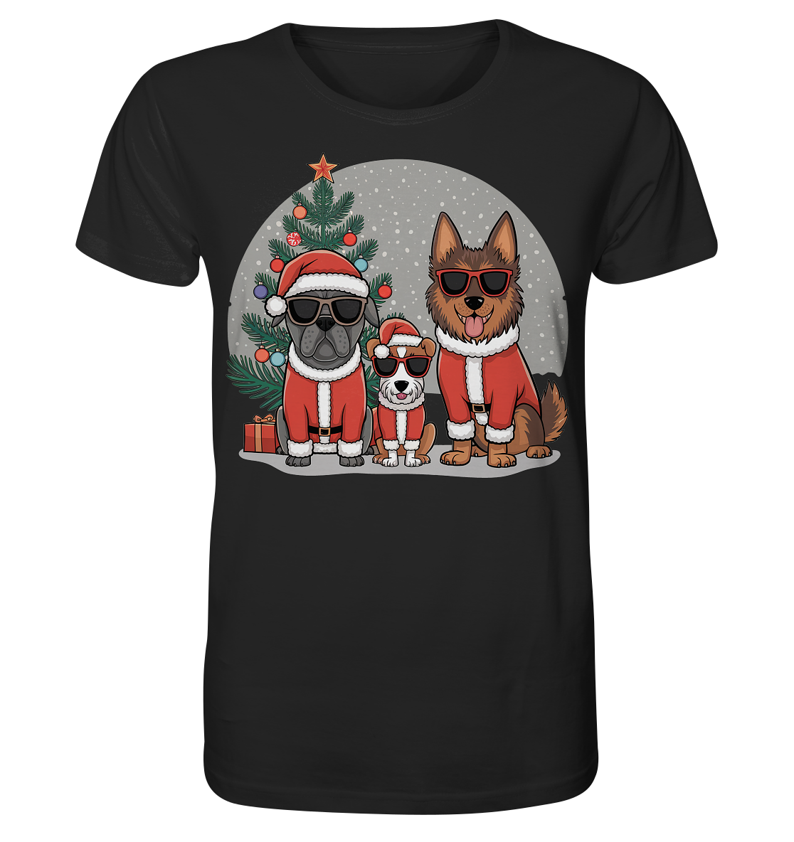 Ugly Christmas Weihnachts Hunde  - Organic Shirt