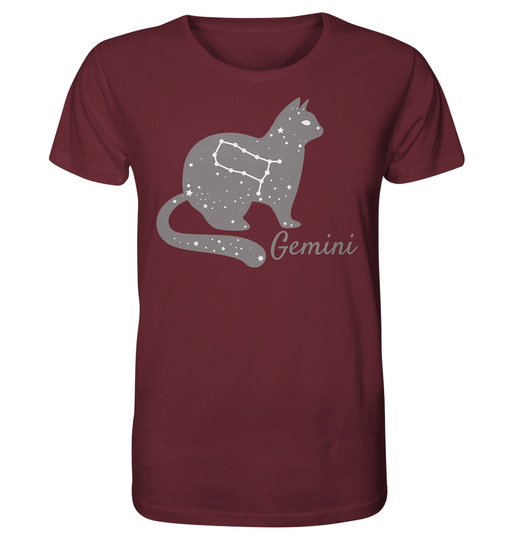 Sternzeichen Katze Zwilling - personalisierbar - Organic Shirt