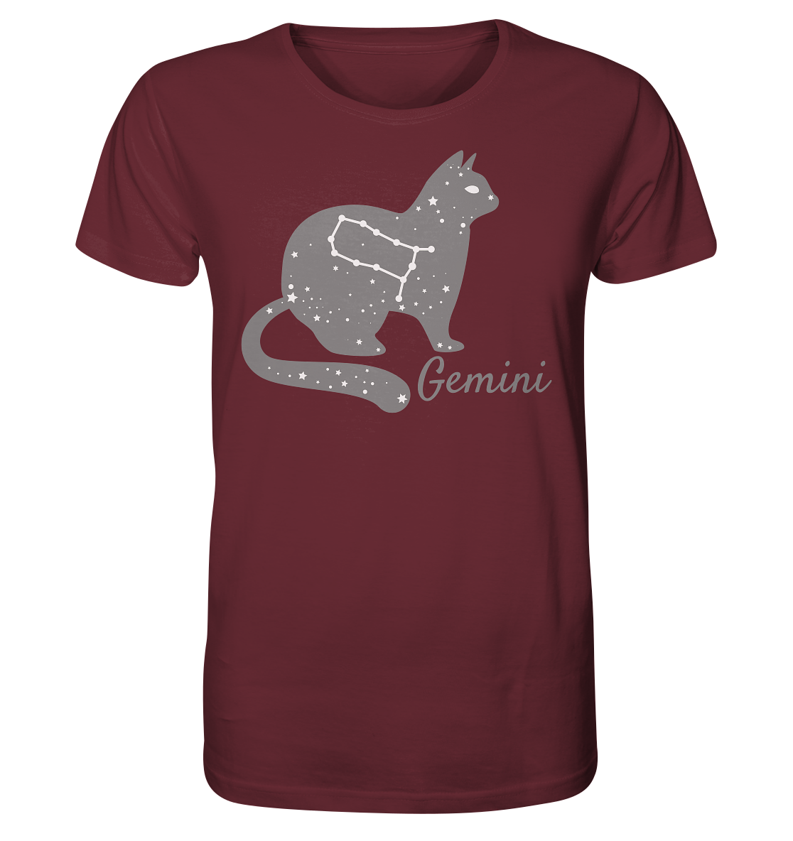 Sternzeichen Katze Zwilling - personalisierbar - Organic Shirt