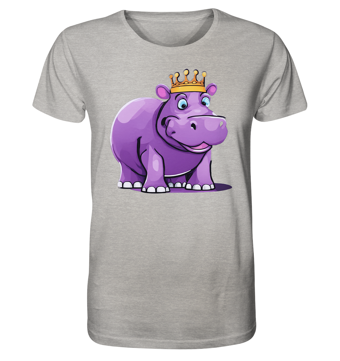 Hippo Queen Cute - personalisierbar - Organic Shirt