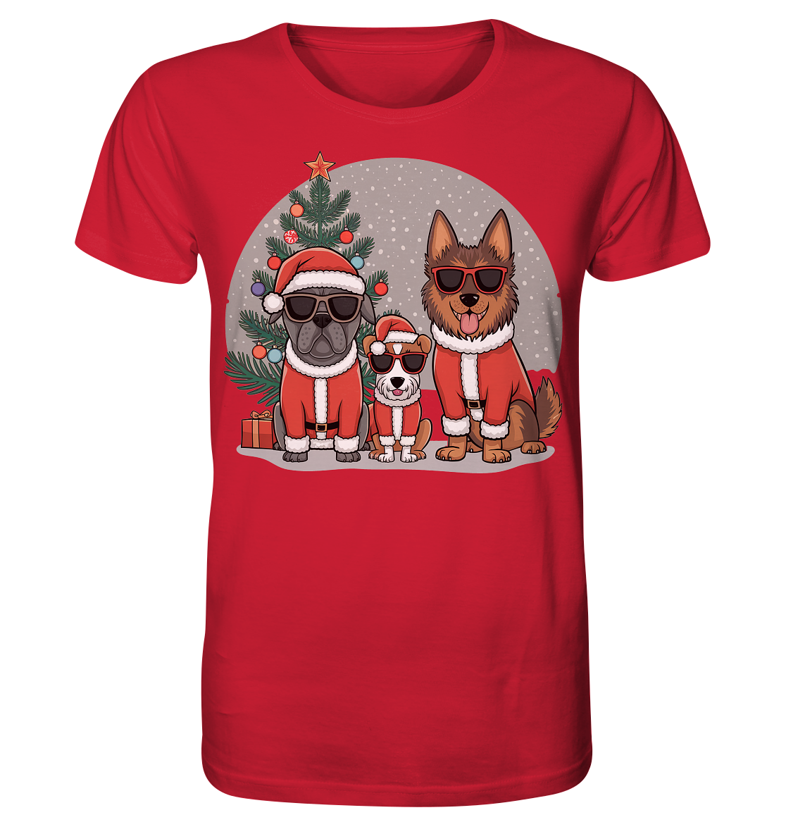 Ugly Christmas Weihnachts Hunde  - Organic Shirt