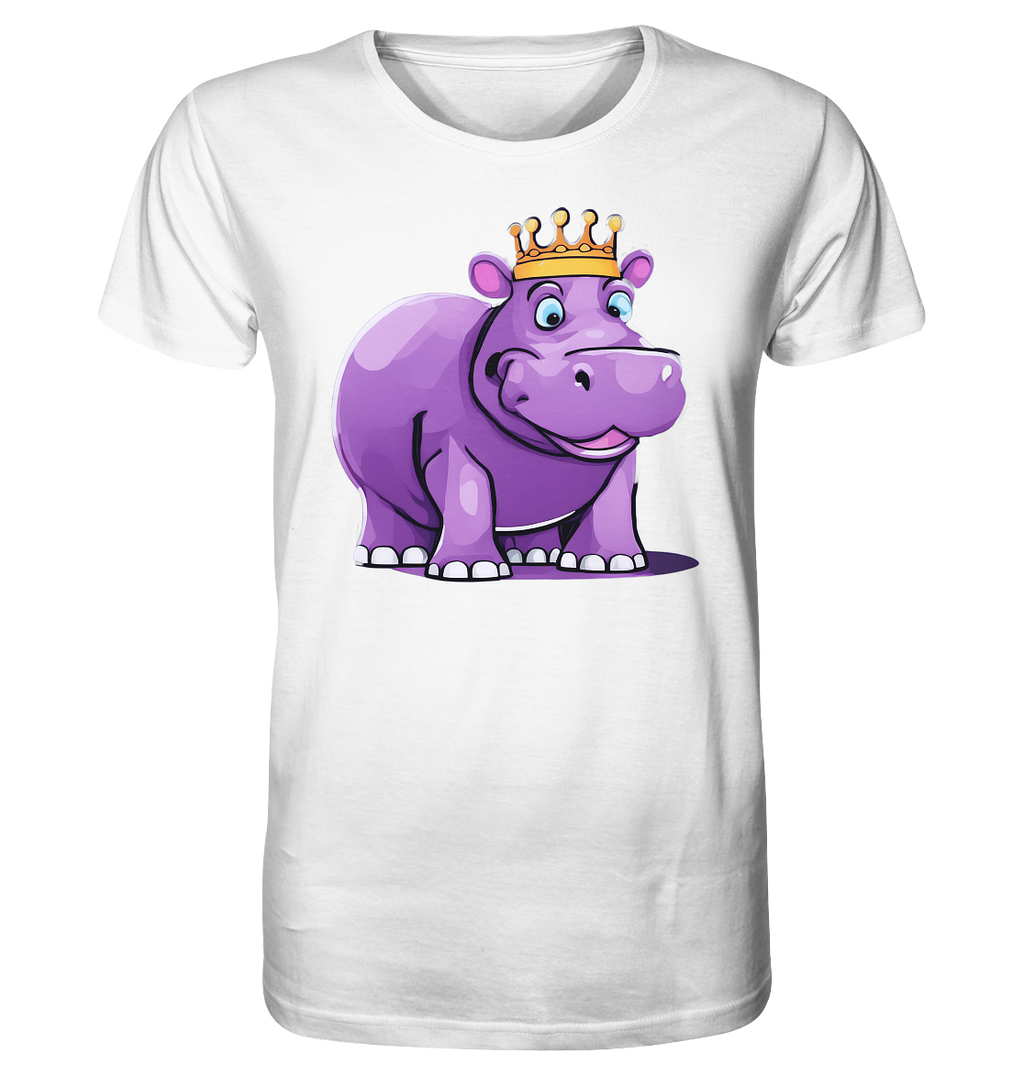 Hippo Queen Cute - personalisierbar - Organic Shirt