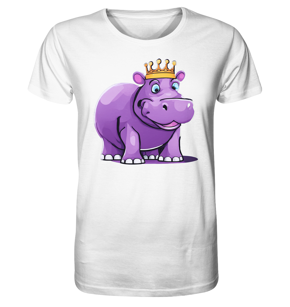 Hippo Queen Cute - personalisierbar - Organic Shirt