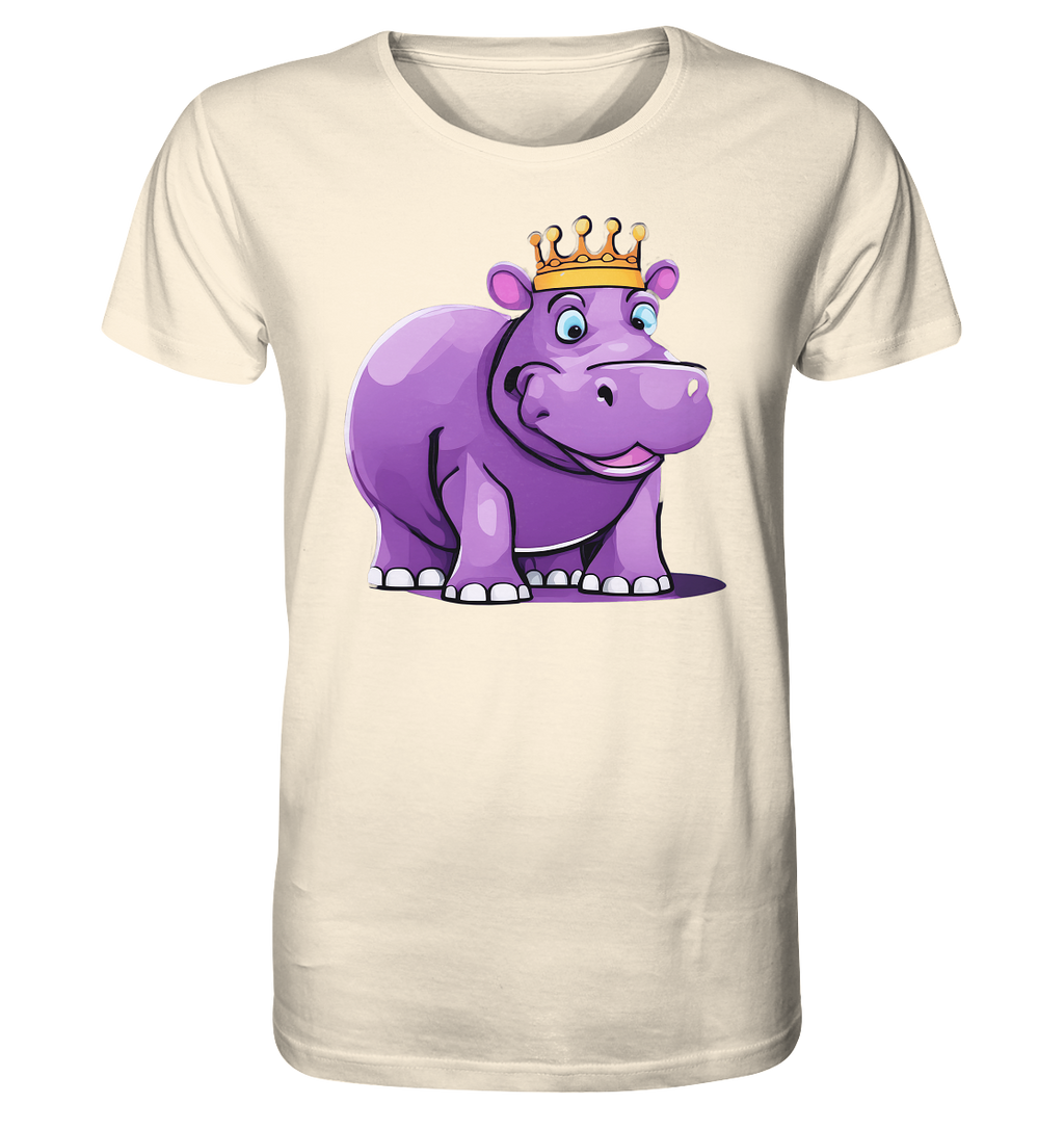 Hippo Queen Cute - personalisierbar - Organic Shirt