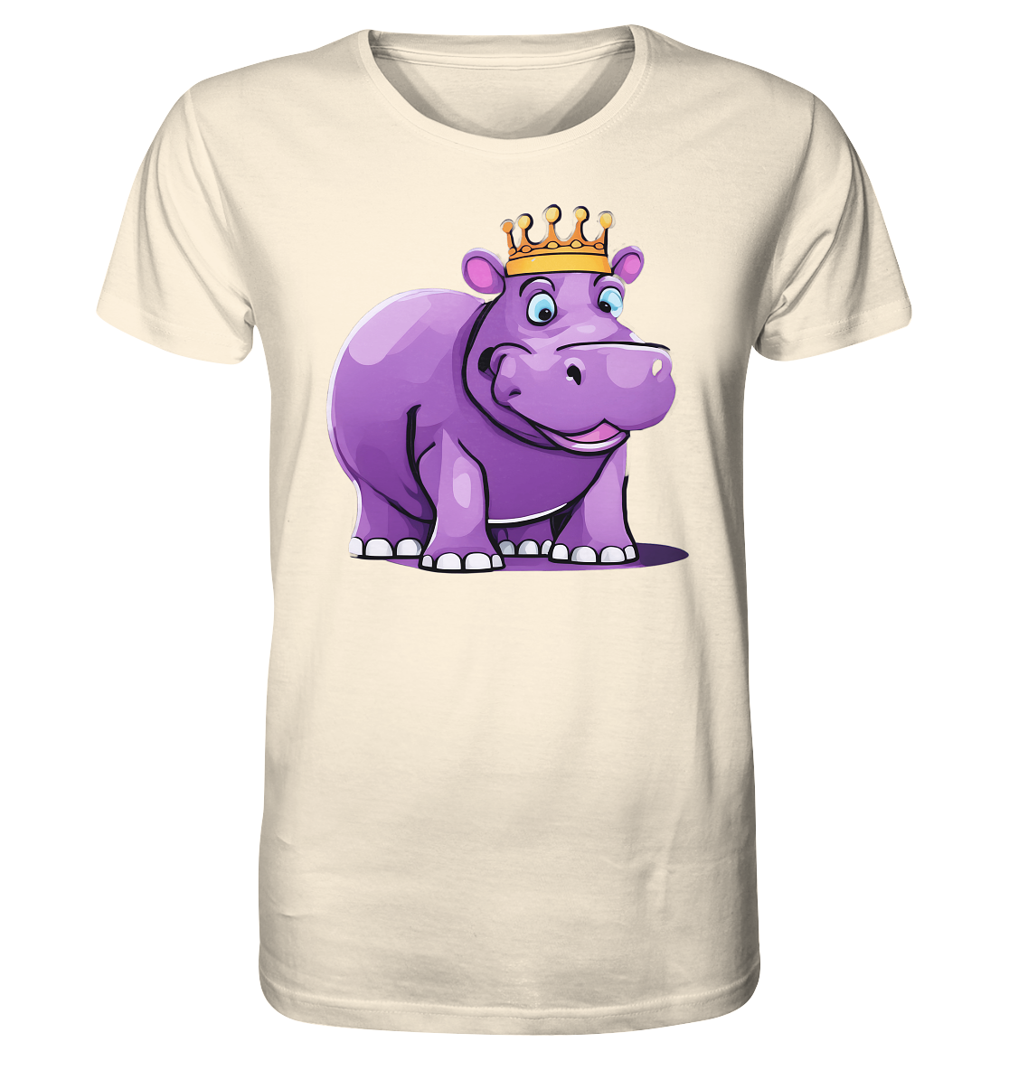 Hippo Queen Cute - personalisierbar - Organic Shirt