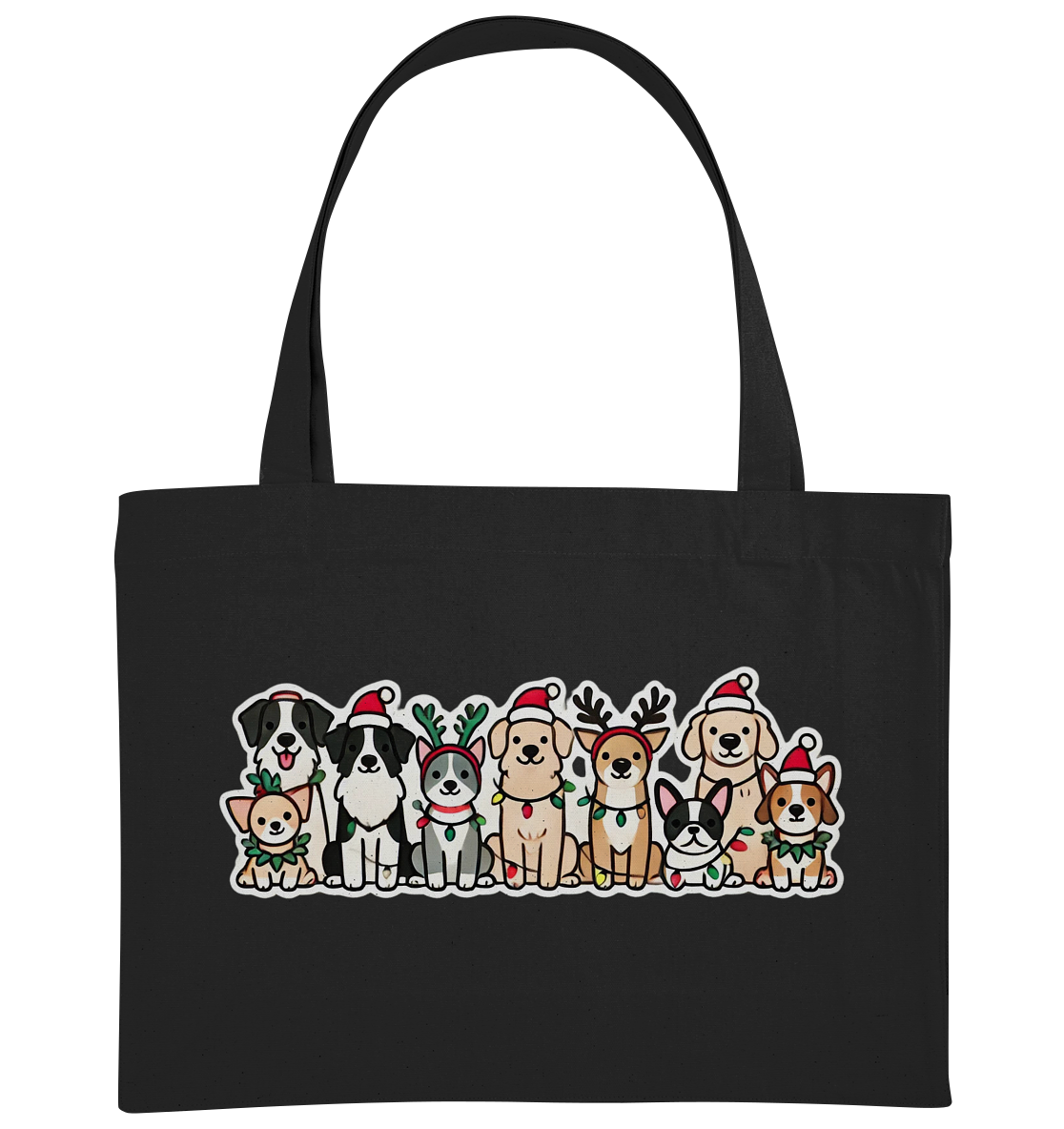 Weihnachten, Christmas Hunde - Organic Shopping-Bag
