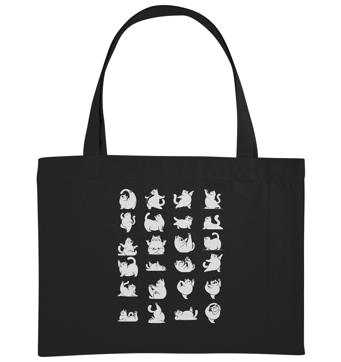 Katzen Yoga / Cat Yoga Fun - personalisierbar - Organic Shopping-Bag