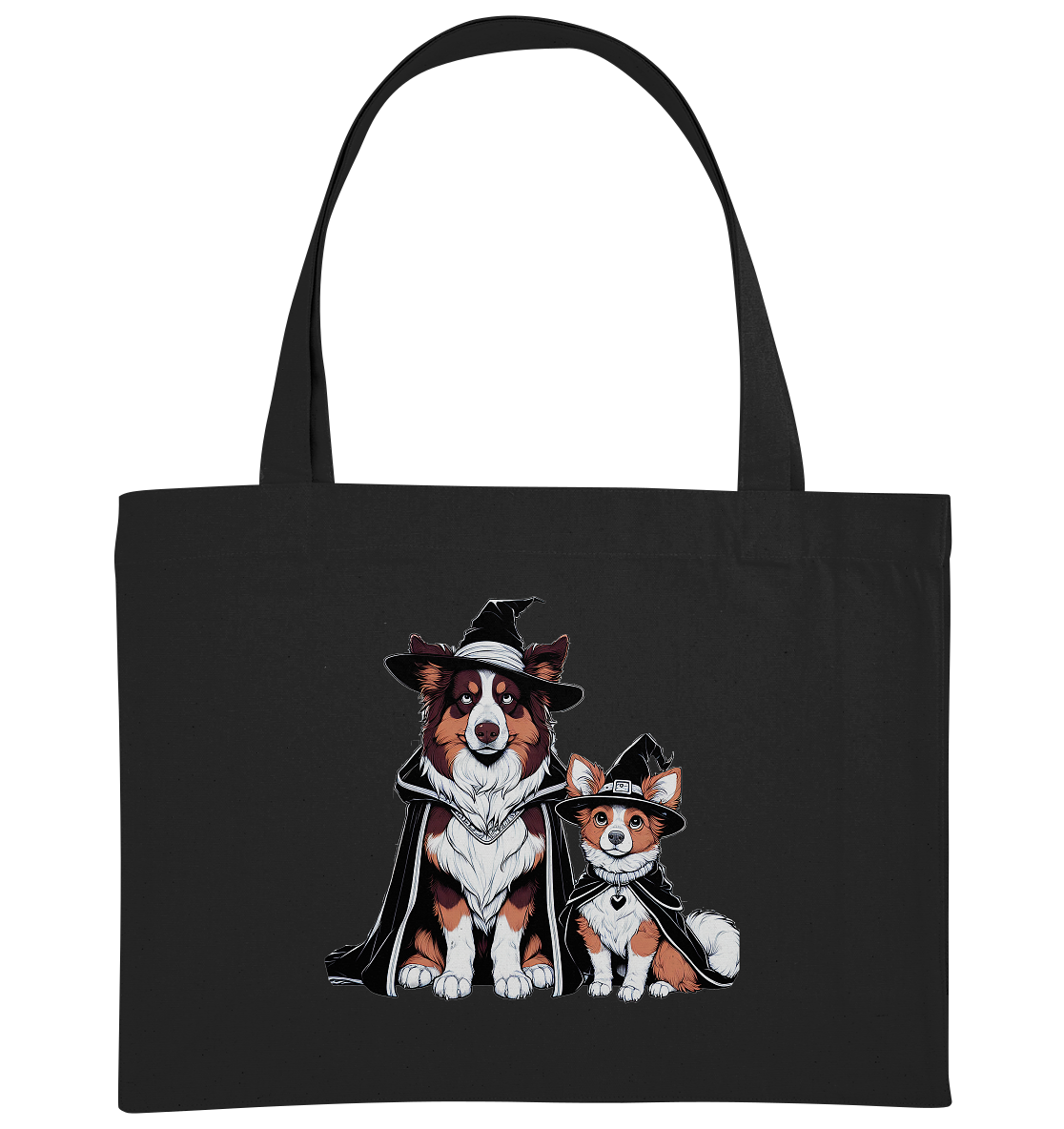 Halloween Wizard Hunde Terrier und Australian Sheppard  - Organic Shopping-Bag