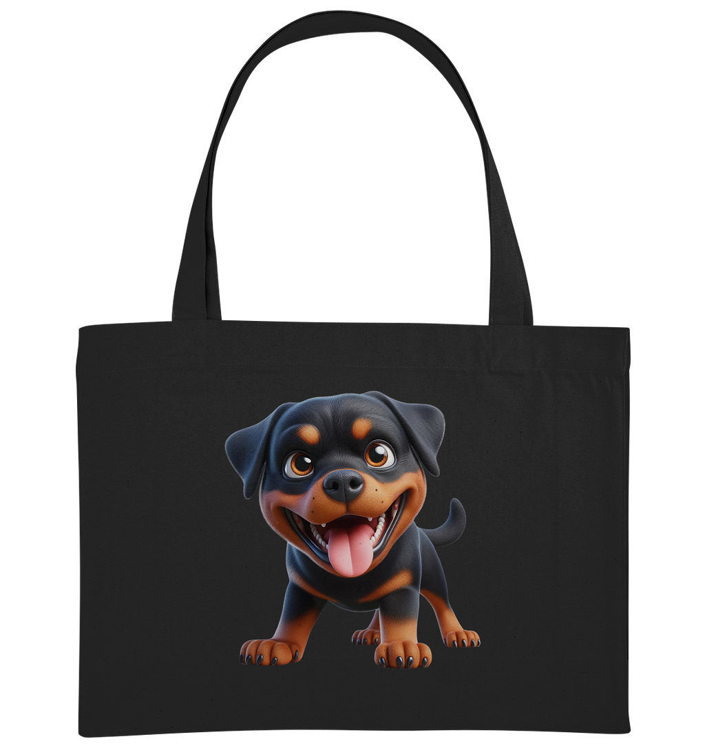 Rottweiler Cartoon Hund - personalisierbar - Organic Shopping-Bag