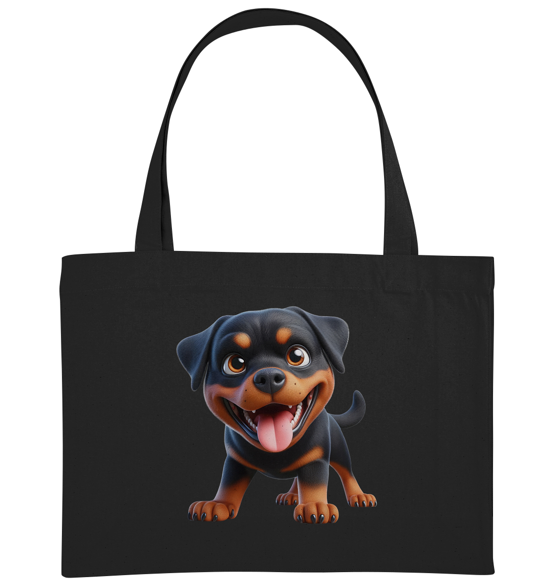Rottweiler Cartoon Hund - personalisierbar - Organic Shopping-Bag
