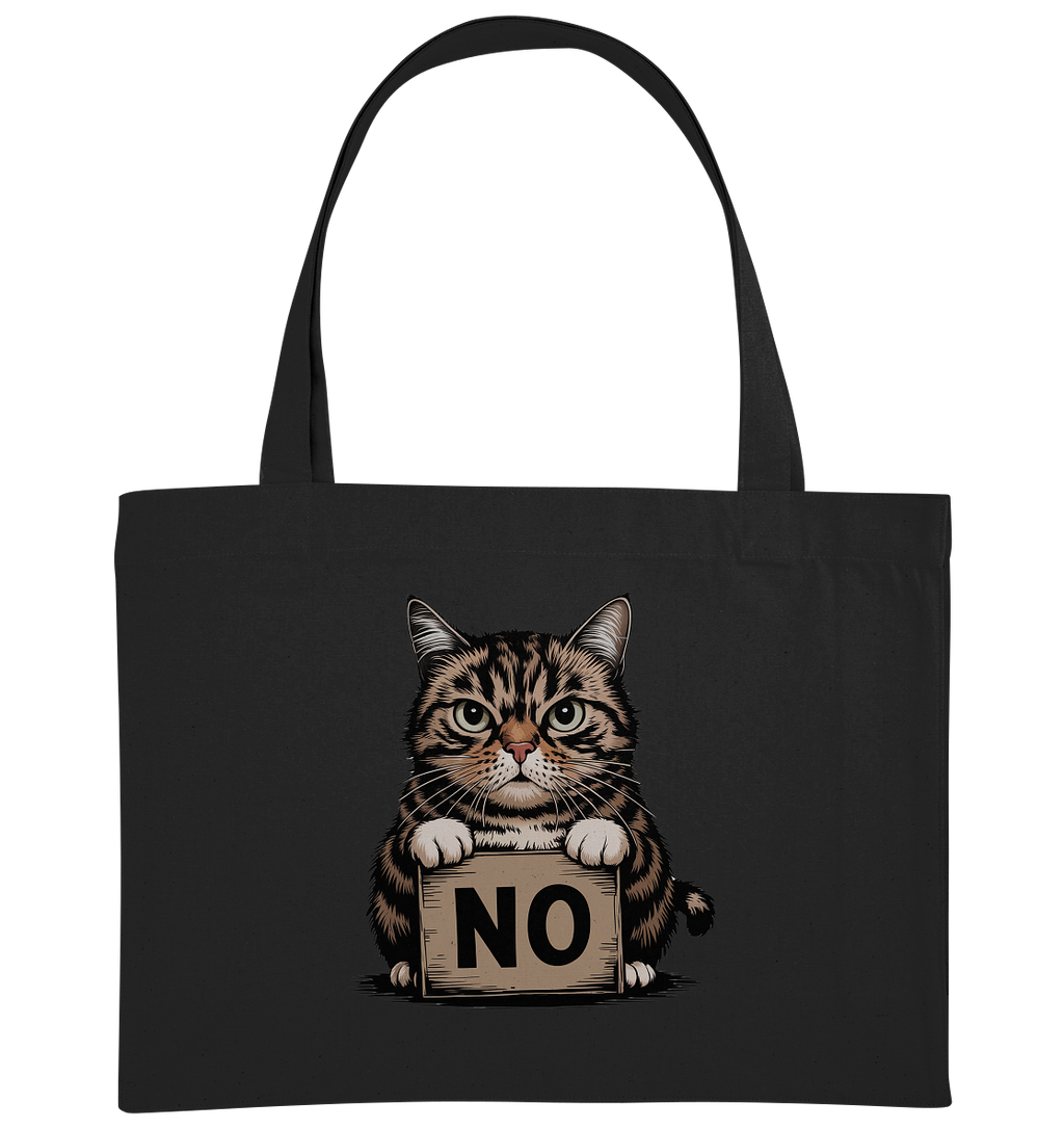 No - Funny Katze  - Organic Shopping-Bag