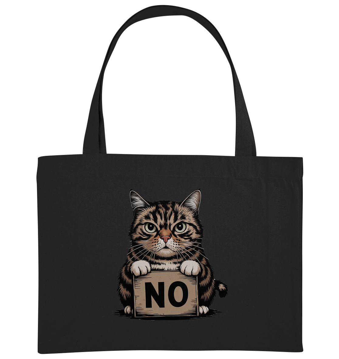 No - Funny Katze  - Organic Shopping-Bag