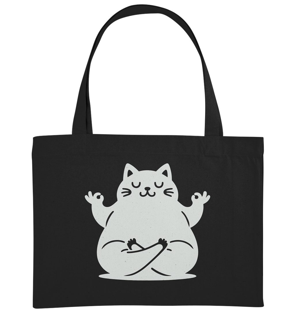 Funny yoga Cat - personalisierbar - Organic Shopping-Bag