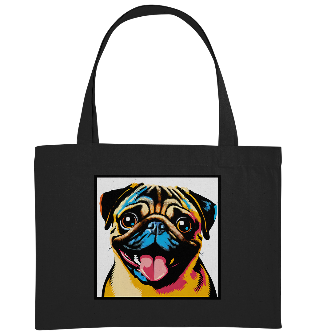 Mops Pop Art - Organic Shopping-Bag