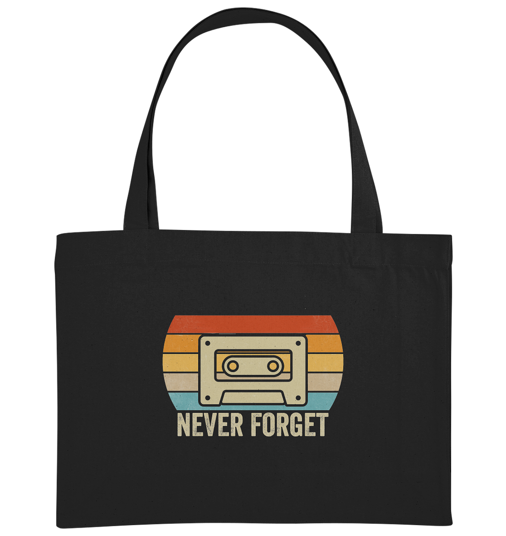 Never Forget Kassette 80's - Organic Shopping-Bag