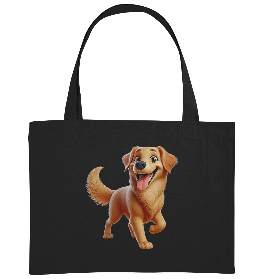 Golden Retriever Comic - personalisierbar - Organic Shopping-Bag
