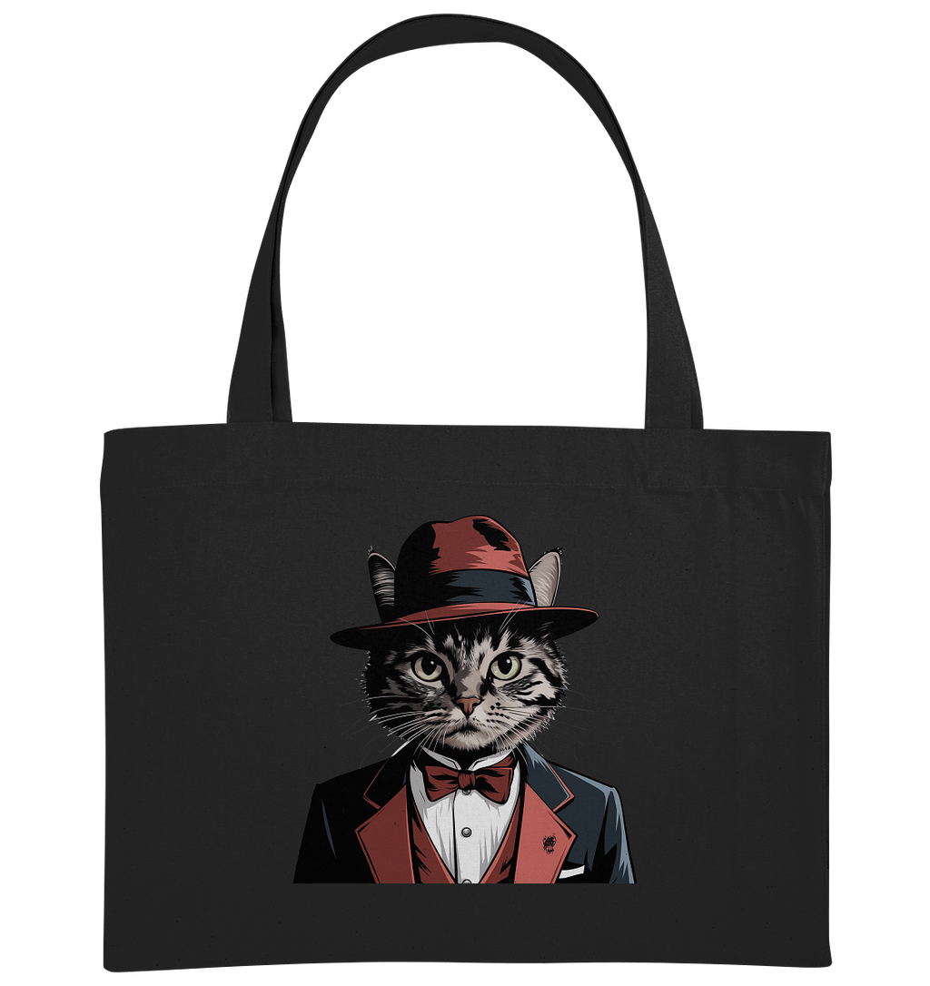 Godfather Catmother Katze Mafia - personalisierbar  - Organic Shopping-Bag