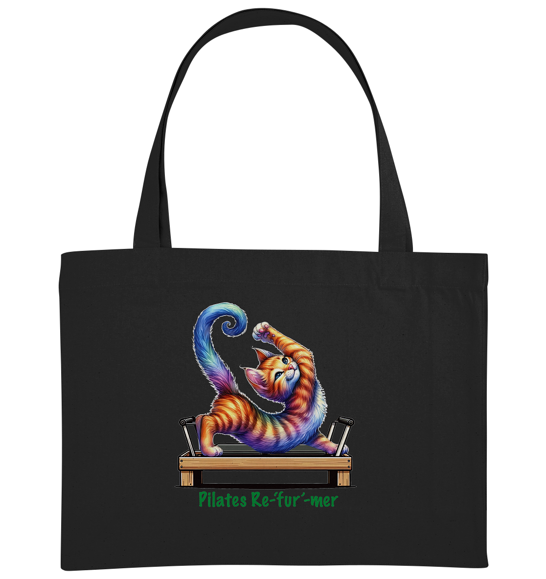Pilates Reformer Re-fur-mer Katze lustig - Organic Shopping-Bag