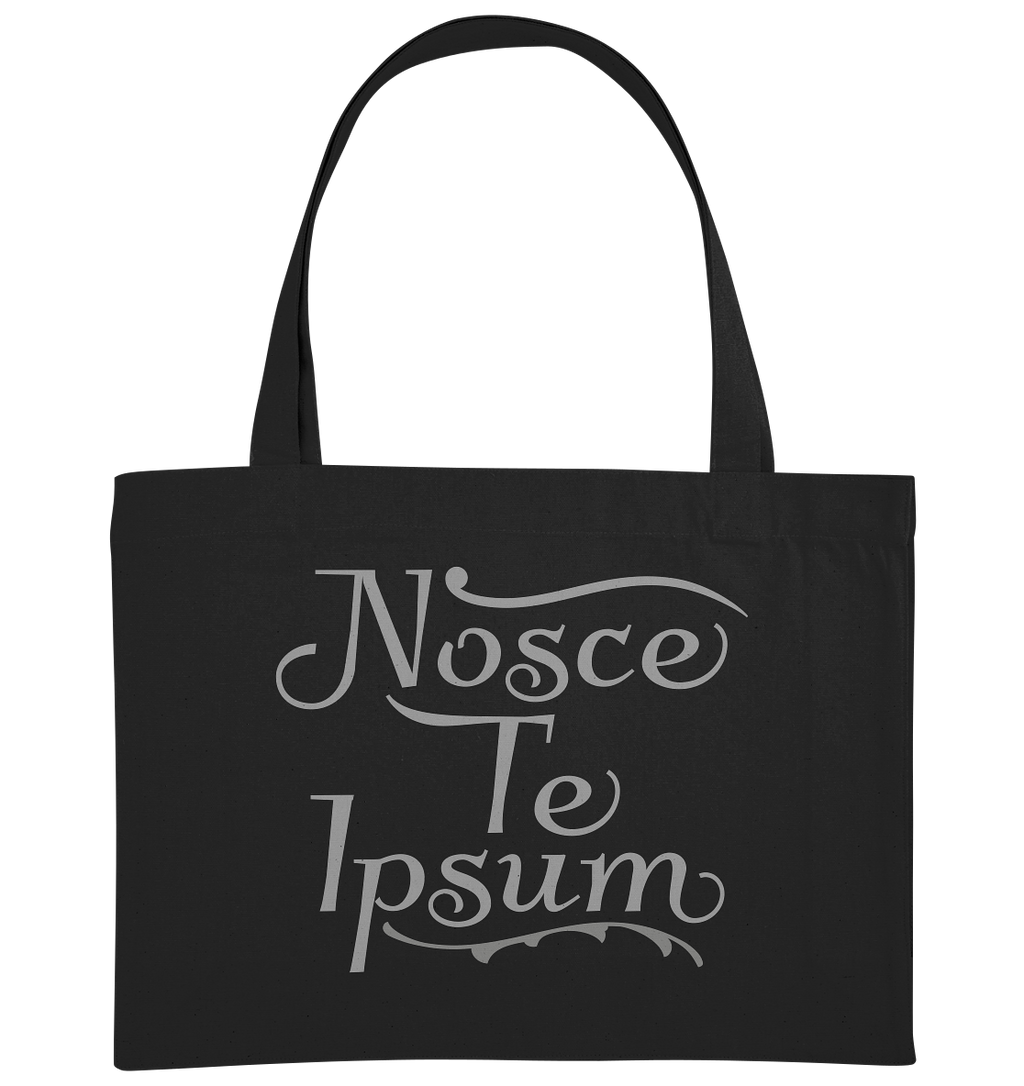Nosce Te Ipsum – Erkenne dich selbst, Latein  - Organic Shopping-Bag