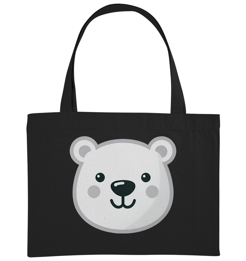 Fröhliche Eisbär Gesicht  - personalisierbar - Organic Shopping-Bag