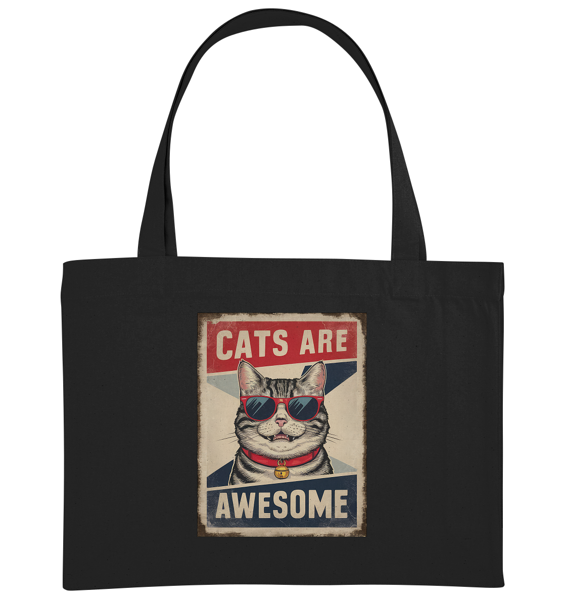 Cats are Awesome Katzen  - Organic Shopping-Bag
